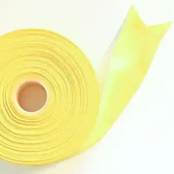 Tesco Yellow Satin Faced Ribbon Reel 45mm x 91m offer