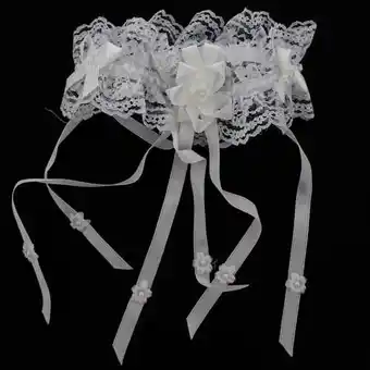 Tesco White Wedding Lace Garter offer