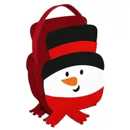 Tesco Snowman Head Christmas Felt Bag 34cm offer