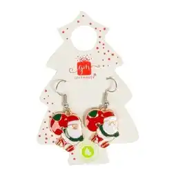 Tesco Novelty Christmas Santa Claus Hook Earrings offer