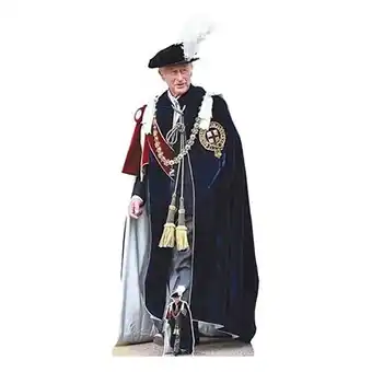 Tesco King Charles Royal Family Garter Cardboard Cutout 195cm offer