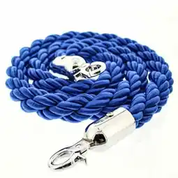 Tesco Blue Braided Rope with Chrome Hooks offer