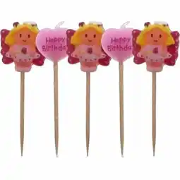 Tesco Fairy Birthday Candles - Pack of 5 offer