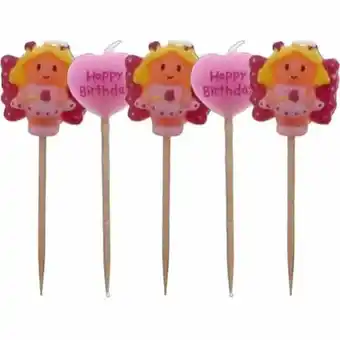 Tesco Fairy Birthday Candles - Pack of 5 offer