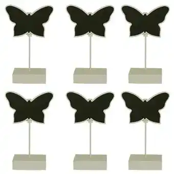 Tesco Butterfly Place Card Holder Chalk Board in Ivory - Pack of 6 offer