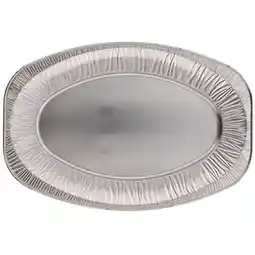 Tesco Medium Oval Plain Foil Platters 43cm / 17 in - Pack of 100 offer