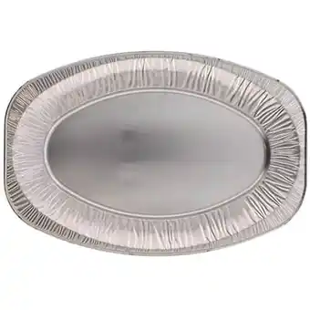 Tesco Medium Oval Plain Foil Platters 43cm / 17 in - Pack of 100 offer