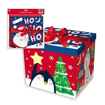 Tesco Cute Christmas Characters Gift Box with Lid 28cm offer