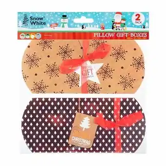 Tesco Christmas Snowflakes Pillow Gift Boxes - Pack of 2 offer