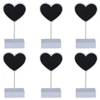 Tesco Heart Place Card Holder Chalk Board in White - Pack of 6 offer