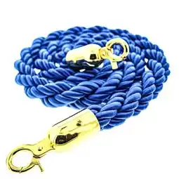 Tesco Blue Braided Rope with Brass Hooks offer