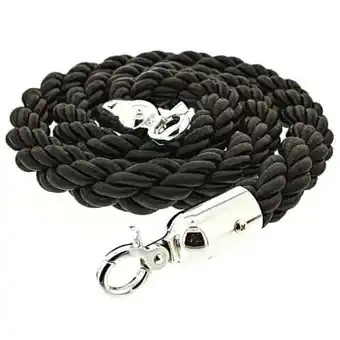 Tesco Black Braided Rope with Chrome Hooks offer