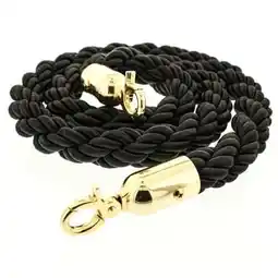 Tesco Black Braided Rope with Brass Hooks offer