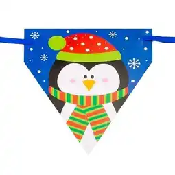 Tesco Christmas Characters Blue Paper Pennant Bunting 1.8m offer