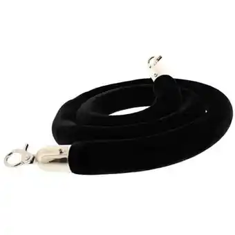 Tesco Black Velvet Rope with Chrome Hooks offer