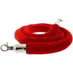 Tesco Red Velvet Rope with Chrome Hooks offer