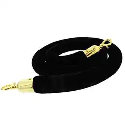 Tesco Black Velvet Rope with Brass Hooks offer