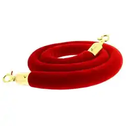 Tesco Red Velvet Rope with Brass Hooks offer