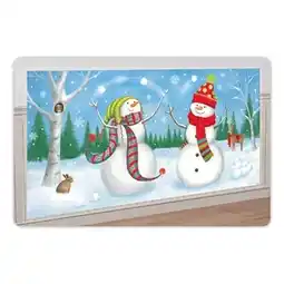 Tesco Winter Snowmen Scene Setter Add-Ons Christmas Backdrop offer