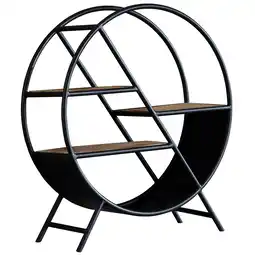 Tesco Oakland Industrial Mintis Iron Wooden Round Bookcase offer