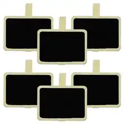 Tesco Blackboard Rectangle Ivory Clips - Pack of 6 offer