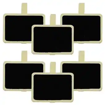 Tesco Blackboard Rectangle Ivory Clips - Pack of 6 offer