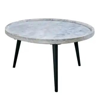 Tesco Miel Coffee Table With Marble Top And Metal Legs offer