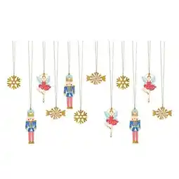 Tesco Christmas Nutcracker and Ballerina Gift Tags - Pack of 12 offer