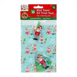 Tesco Christmas Elf Mini Paper Treat Bags 17cm - Pack of 10 offer