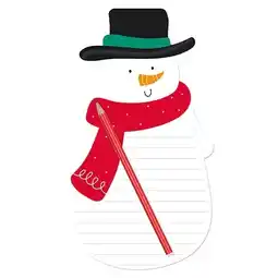 Tesco Snowman Christmas Character Notebook and Pencil offer