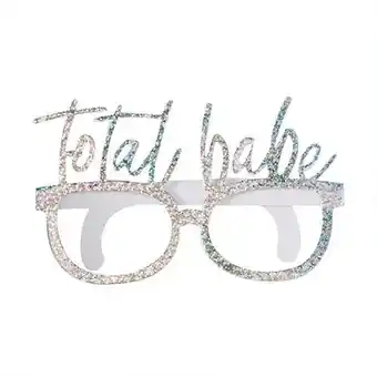 Tesco Good Vibes Holographic 'Total Babe' Cardboard Party Glasses - Pack of 8 offer