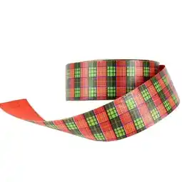 Tesco Tartan Waterproof Premium Poly Ribbon 50m offer