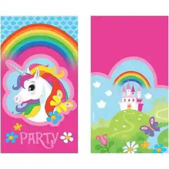 Tesco Unicorn Party Invitations With Envelopes - Pack of 8 offer