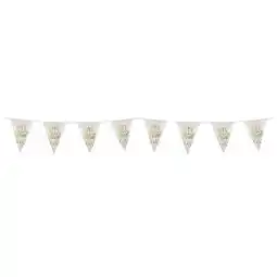 Tesco Happy New Year Gold Foiled Plastic Pennant Bunting 4m offer