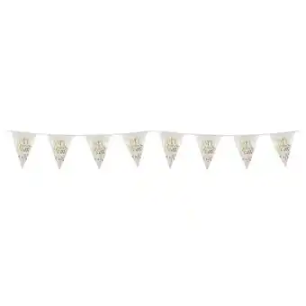 Tesco Happy New Year Gold Foiled Plastic Pennant Bunting 4m offer