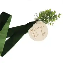 Tesco Baby Shower Mummy To Be Belly Velvet Sash With Wooden Tag offer