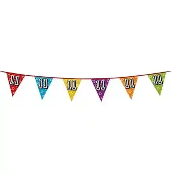 Tesco Age 11 Holographic Foil Pennant Bunting 8m offer