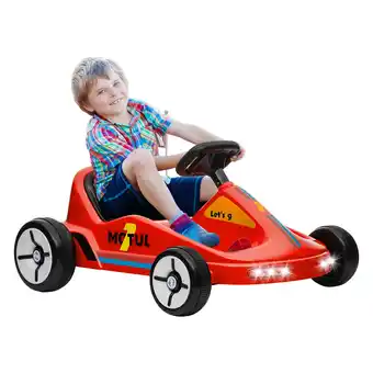 Tesco AIYAPLAY 6V Electric Go Kart w/ Music, Light, Horn, for 3-5 Years, Red offer