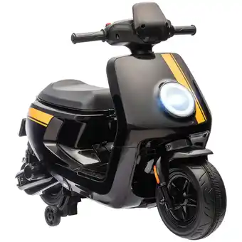 Tesco AIYAPLAY 6V Kids Electric Motorbike with Headlight and Music - Black offer