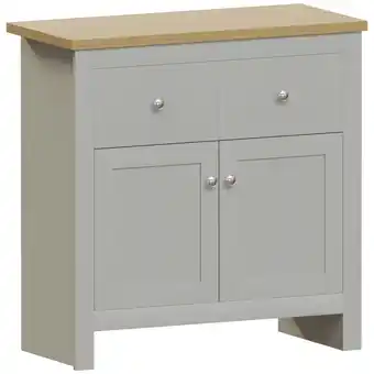 Tesco Vida Designs Arlington 2 Drawer 2 Door Sideboard Shaker Buffet Cabinet Storage, Grey & Oak offer