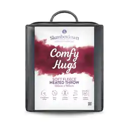 Tesco Slumberdown Comfy Hugs Heated Throw, Indigo Blue offer