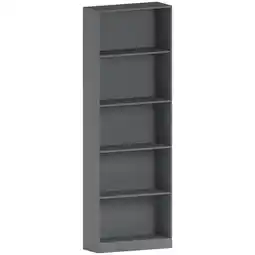 Tesco Vida Designs Cambridge 5 Tier Extra Large Bookcase Display Storage, Grey offer