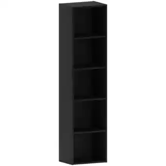 Tesco Vida Designs Oxford 5 Tier Cube Bookcase Display Storage, Black offer