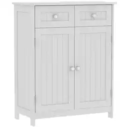 Tesco Bath Vida Priano 2 Drawer 2 Door Freestanding Bathroom Cabinet, White offer