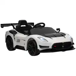 Tesco AIYAPLAY Maserati GT2 Licensed 12V Electric Ride on Car w/ Remote - White offer