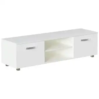 Tesco Vida Designs Cosmo 2 Door TV Unit Entertainment Stand, 140cm, White offer