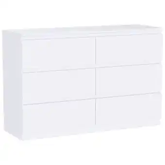 Tesco Vida Designs Denver 6 Drawer Chest of Drawers Bedroom Storage, White offer