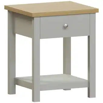 Tesco Vida Designs Arlington 1 Drawer Side Table Shaker Sofa Bedside Table, Grey & Oak offer