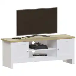 Tesco Vida Designs Arlington 2 Door TV Unit Shaker Entertainment Storage, White & Oak offer