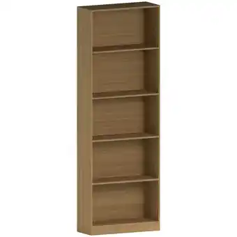 Tesco Vida Designs Cambridge 5 Tier Extra Large Bookcase Display Storage, Oak offer